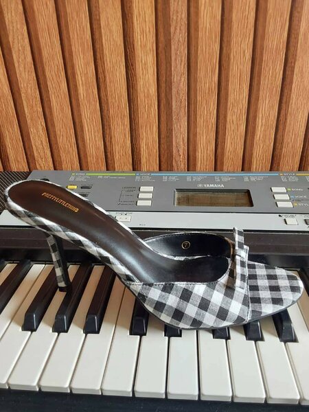 Chaussures à talons vichy