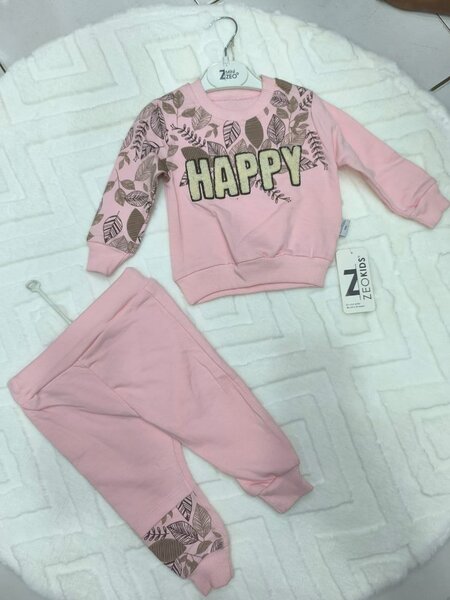 Jogging  "HAPPY" Rose 6-12mois