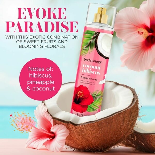 Bodycology coconut hibiscus fragrance mist 236ml