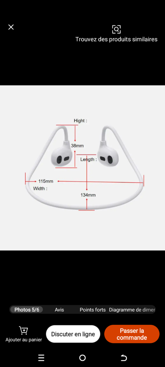 Casque Bluetooth Sport Ouvert