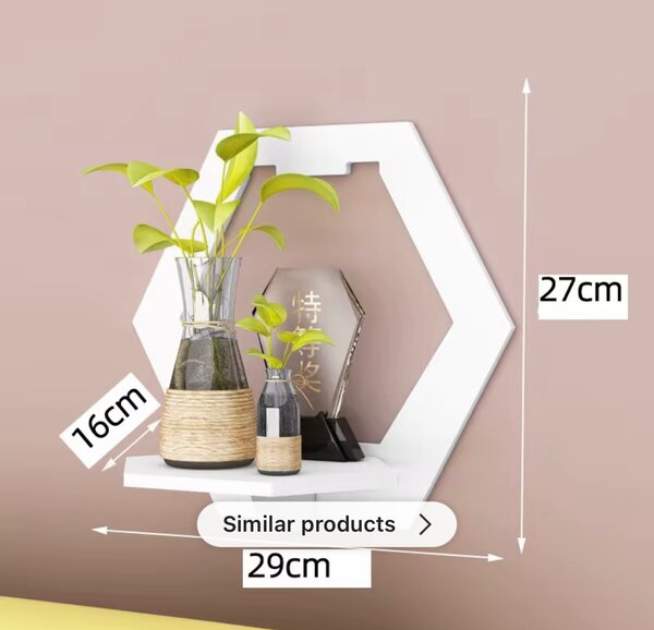 Étagère murale hexagonale
