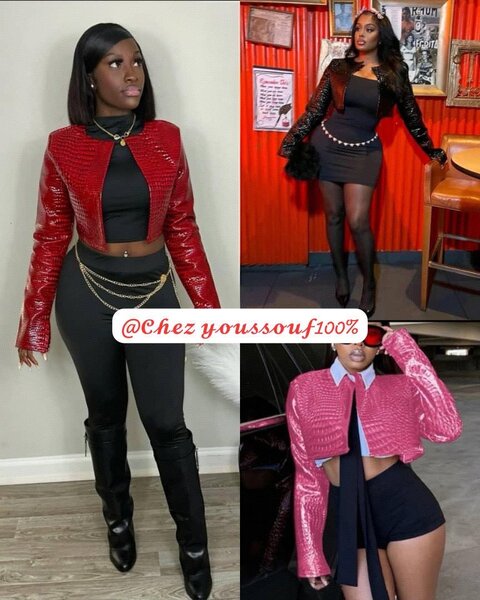 Veste élégante en cuir