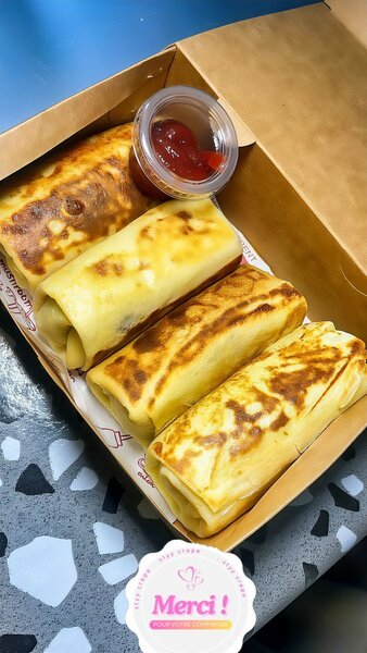 Crêpes viande hachée fromage