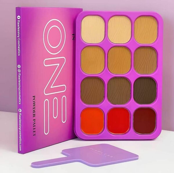 Palette de poudres visage