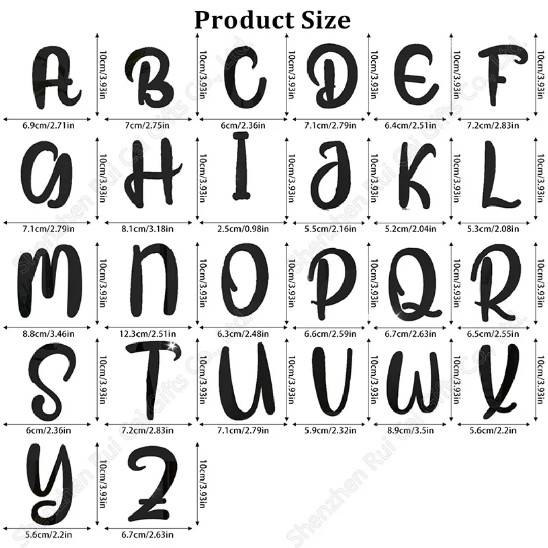 Lettres murales fantaisistes