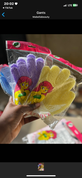 Gants exfoliants