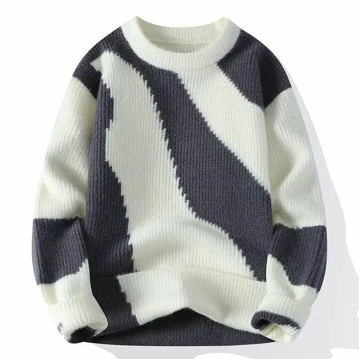 Pull en tricot à motif géométrique