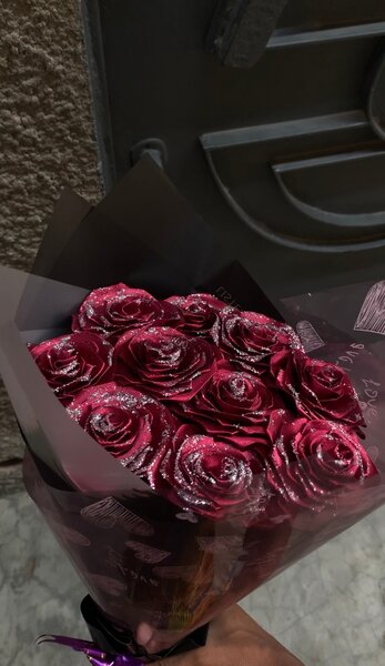Bouquet de roses scintillantes