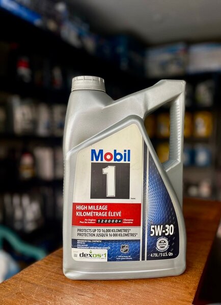 Mobil 1 5W30 HIGH MILEAGE Engine Oil (12000+) from Canada