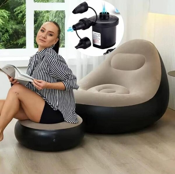 Fauteuil Gonflable avec Repose-pied