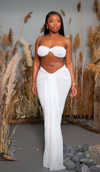 Ensemble de plage chic blanc