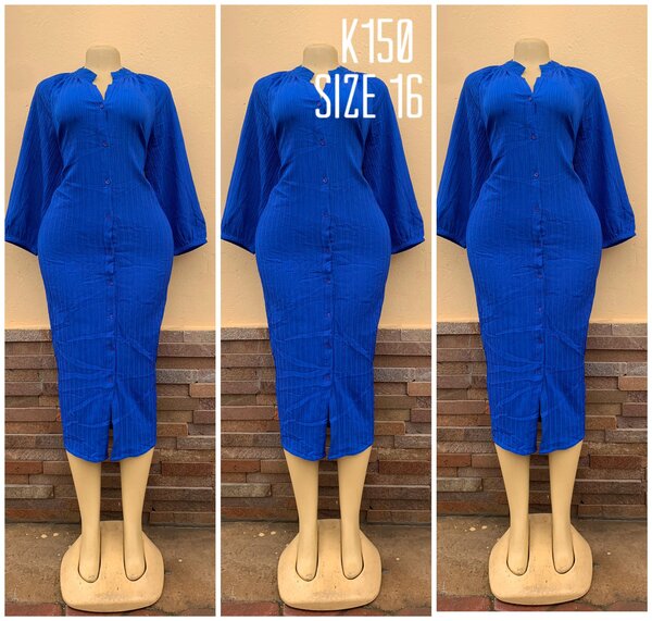 Blue dress with buttons size 16