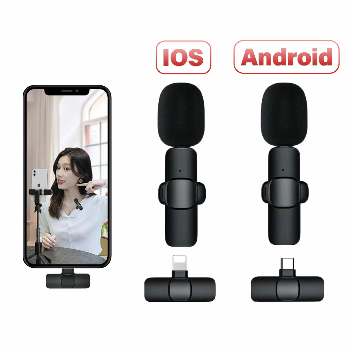 Microphone sans fil K11 pour smartphone