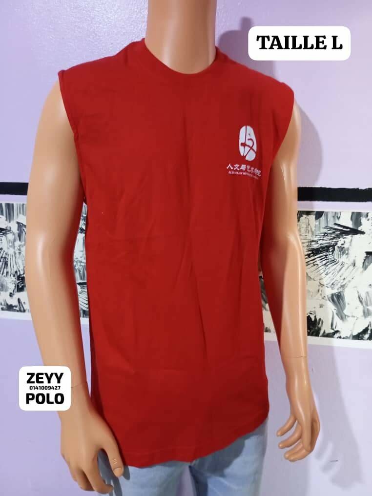 Débardeur rouge homme