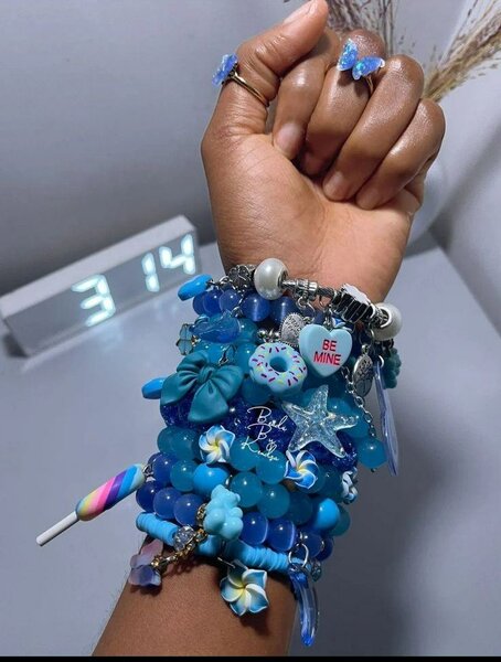 Bracelets fantaisie bleues