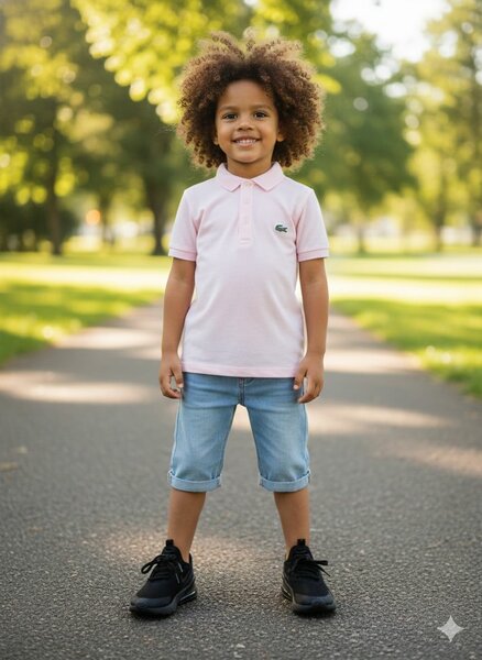 Polo Enfant Rose Confortable