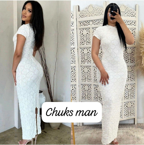 Robe longue blanche élégante