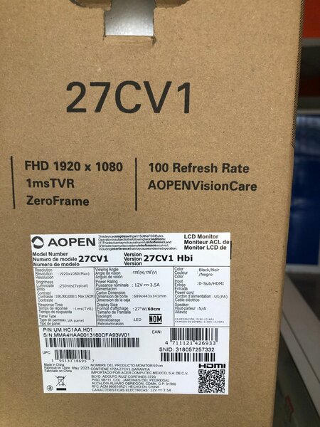 Asus Aopen 27"Monitor