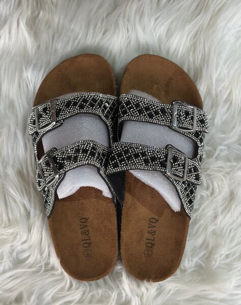 Sandales élégantes strass femme