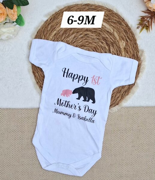 Body bébé blanc 'Happy 1st Mother's Day'