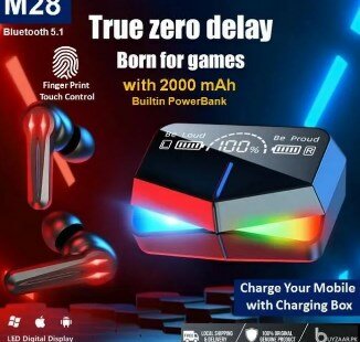 M28 TWS Wireless Gaming Earbuds