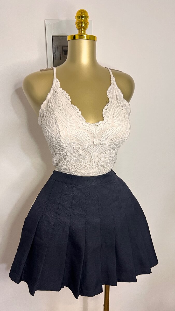 Jupe Plissée Évasée Femme