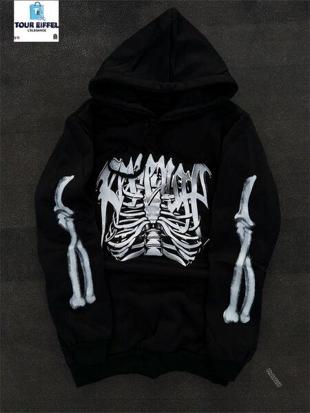 Pull-over imprimé squelette