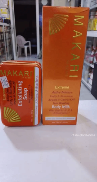Makari Savon Exfoliant & Lait Corporel