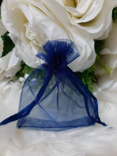 Sac organza bleu nuit