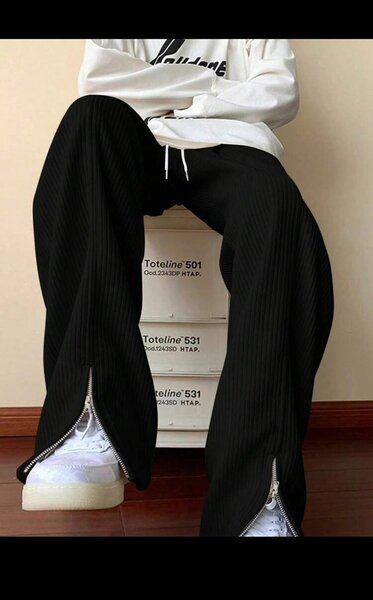 Pantalon décontracté noir pour homme