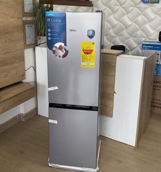 Midea Silver Double Door Bottom Freezer