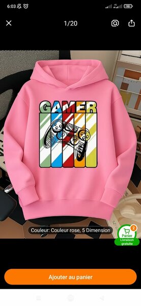 Sweat à capuche "Gamer"