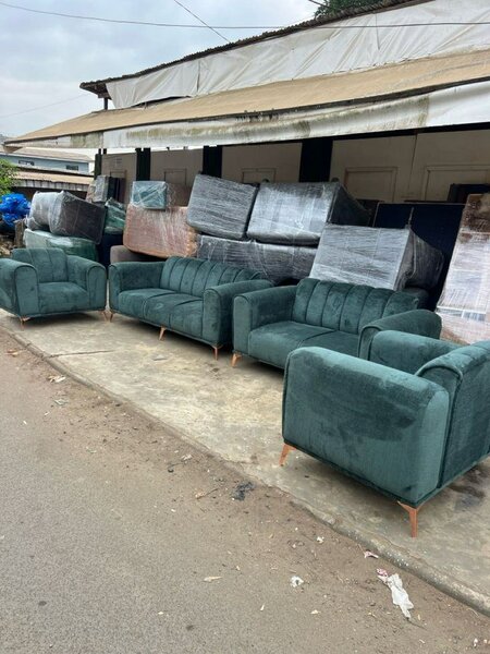 Canapé 3 places en velours vert