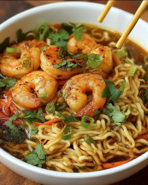 Soupe de Nouille aux crevettes