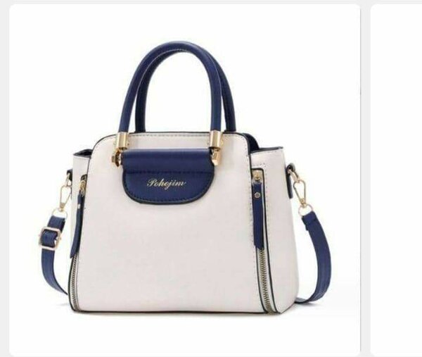 Sac à main femme blanc et bleu