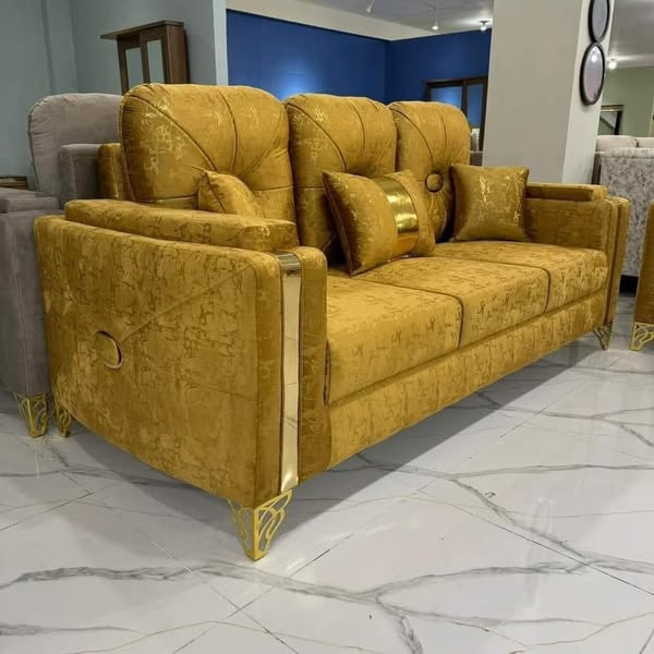 gold sofa set