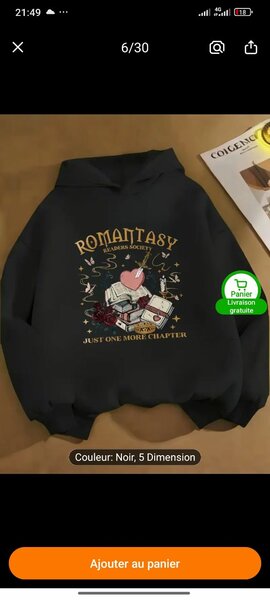 Sweatshirt ROMANTASY Unisexe