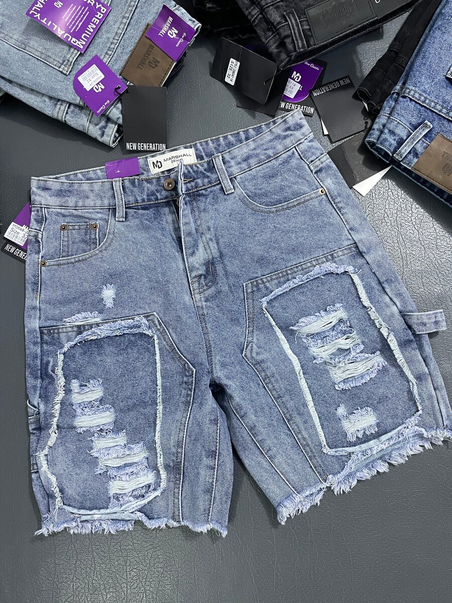 Shorts en jean déchirés homme