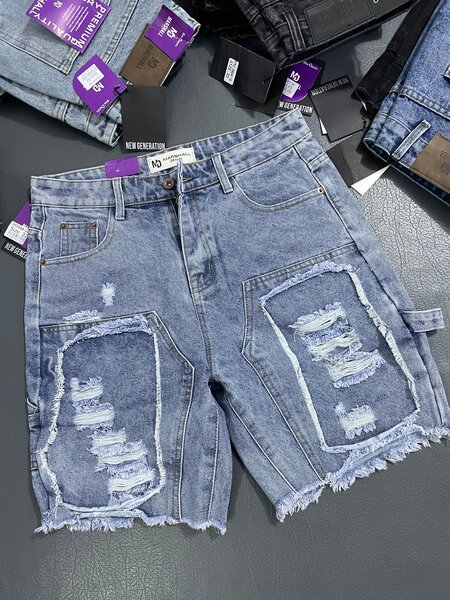 Shorts en jean déchirés homme
