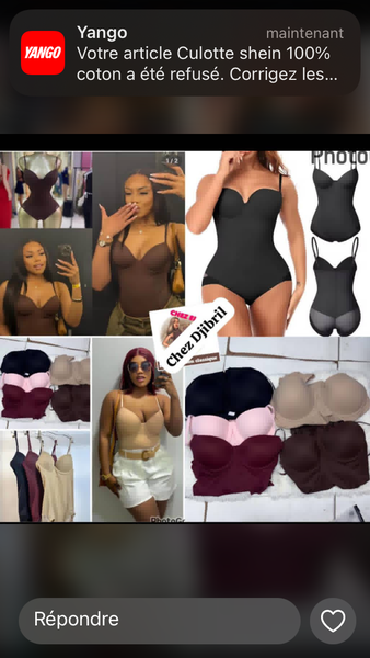 Body sculptant en coton pour femme