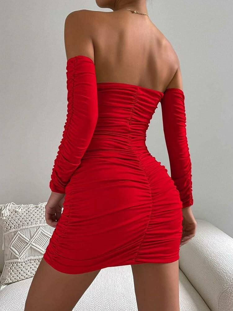 Robe moulante rouge élégante