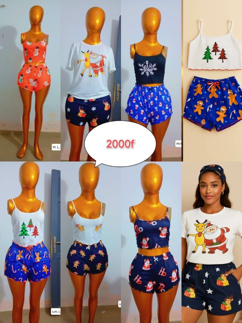 Pyjama court à motifs