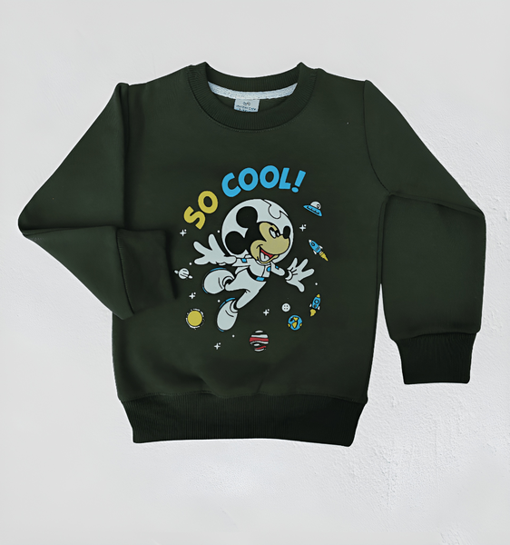 Mickey Mouse Space Green Sweatshirt