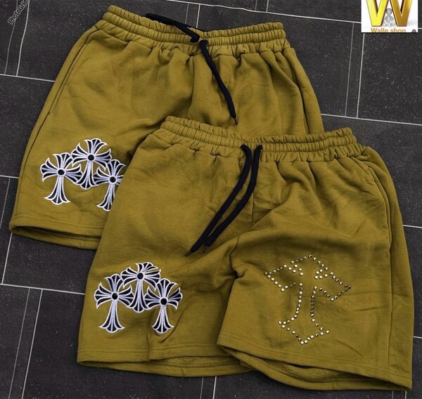 Shorts homme kaki avec motif arbre