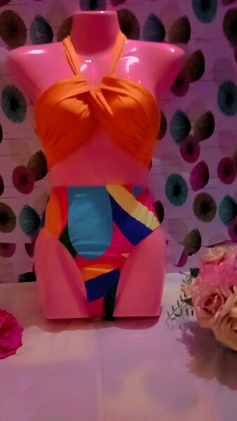 Maillot de bain patchwork coloré