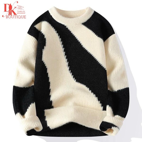 Pull Oversize Motif Géométrique