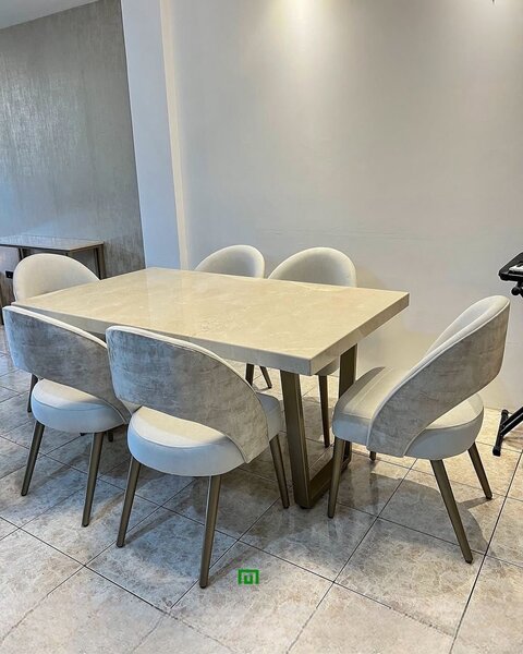 Table à manger moderne en marbre