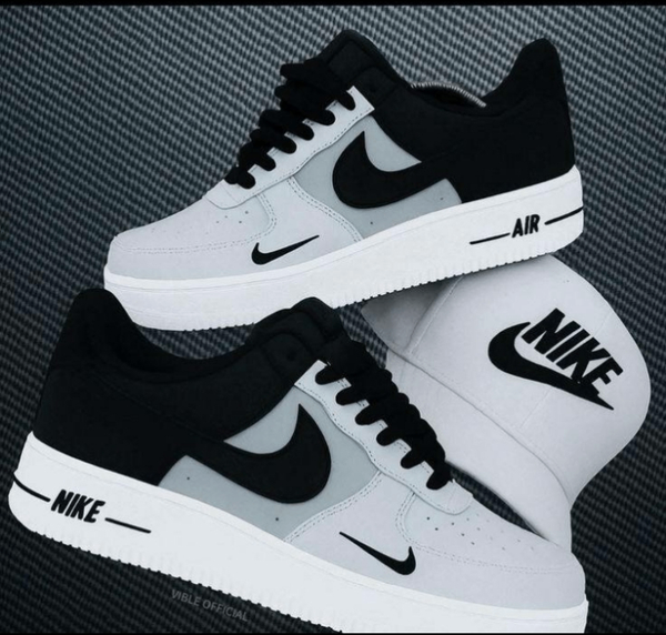Nike Air Force 1 Baskets Homme Noir Blanc
