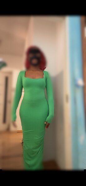 Robe longue verte élégante