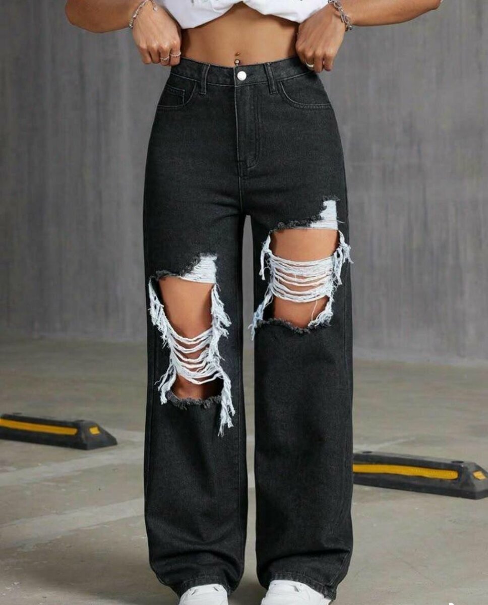 Jeans déchirés femme